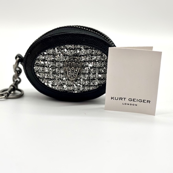 Kurt Geiger London Shoreditch Tweed Leather Coin Purse NIB/NWT - Picture 8 of 8